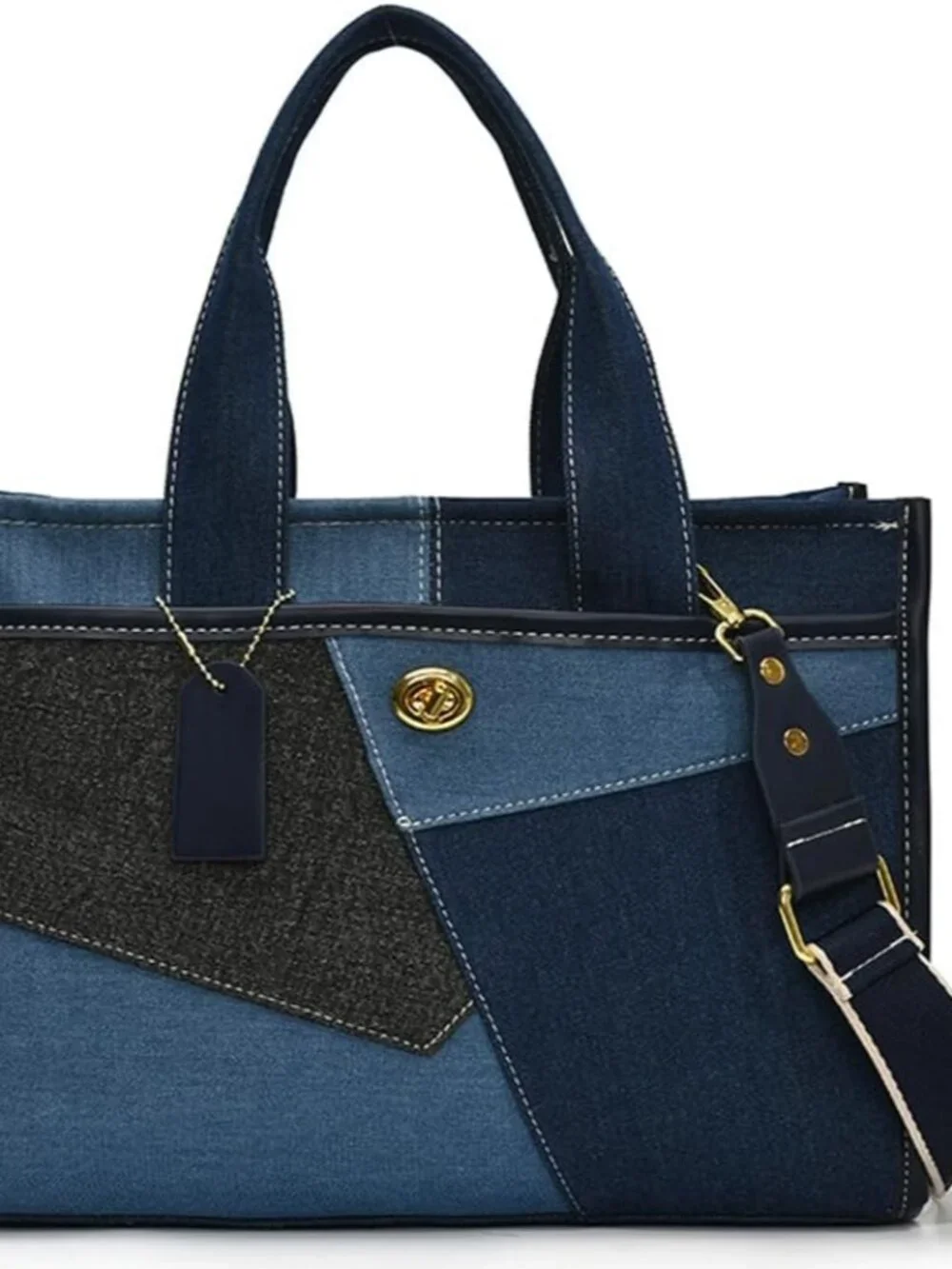 Canvas Tote Bag Women Large Denim Shoulder Bag Vintage Satchels Cute Hobo Bags W - Picture 1 of 7
